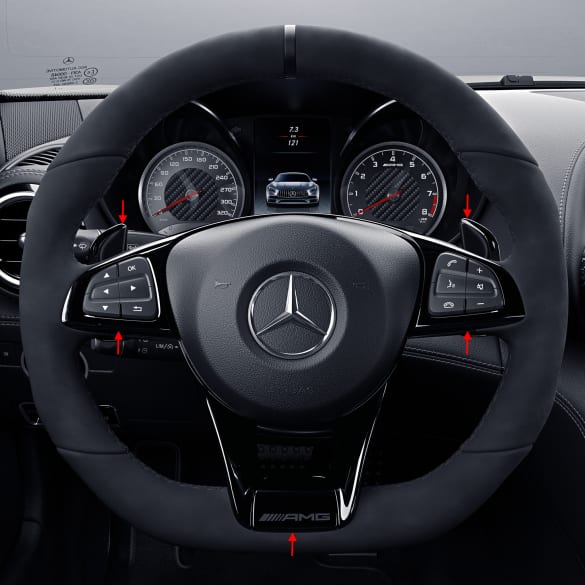 AMG night package steering wheel black genuine Mercedes-Benz | Night-Interieur-Set