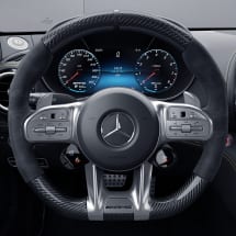 AMG performance steering wheel carbon DINAMICA genuine Mercedes-Benz | A0004605809 9E38