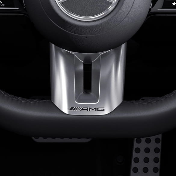 AMG steering wheel trim C-Class sedan  W206 chrome black Genuine Mercedes-AMG