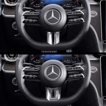AMG steering wheel trim chrome E-Class Saloon W213 Facelift Original Mercedes-AMG | AMG-Lenkradblende-W213