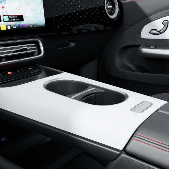 Centre console trim element CLA C174 Natural fibre white matt silent lines
