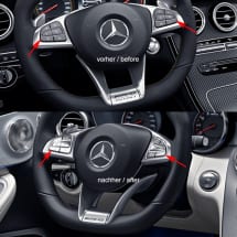 chrome steering wheel buttons Silver Shadow Original Mercedes-Benz | 222905-chrom