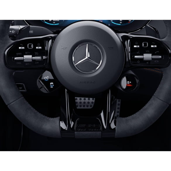 Steering wheel cover AMG GT C190 Black Series lettering black Genuine Mercedes-Benz | A0004645300