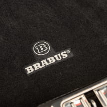BRABUS boot mat velour mat black with cut-out S-Class long | 222-872-01N-B