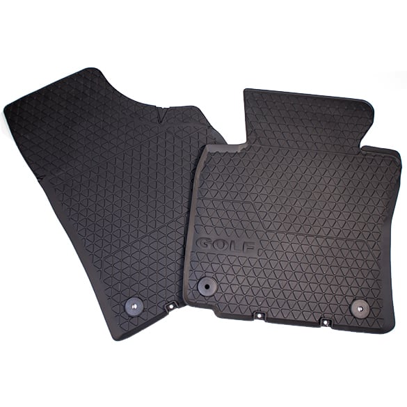 Volkswagen car rubber floor mats Golf 5 & 6 original in black