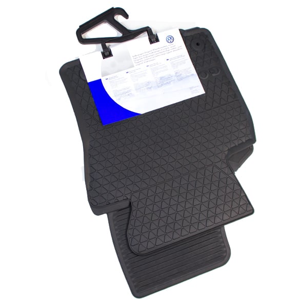 Volkswagen car rubber floor mats Golf 5 & 6 original in black | 1K1061502A 82V