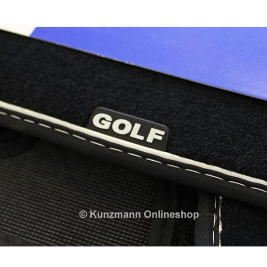Alfombrillas velour Volkswagen para el Golf 7 VII | original en negro | 5G1061270WGK-K
