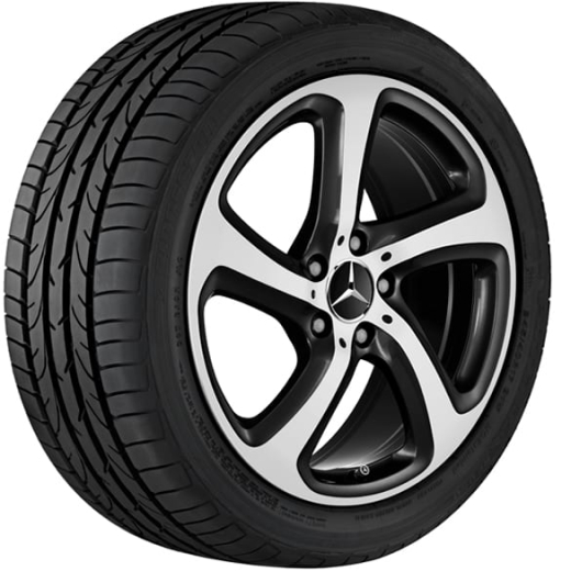 Jeu de jantes 18 pouces | Classe E Coupé C238 | roue 5 branches noire | origine Mercedes-Benz | A21340132/3307X23-238