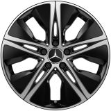 Lot de jantes 18 pouces B-Klasse W247 5 trous Aero noir brillant tourné d'origine Mercedes-Benz