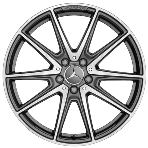 Jantes 19/20 pouces AMG GT C190 R190 à 5 doubles branches gris titane | A1904011000/0600 7X21