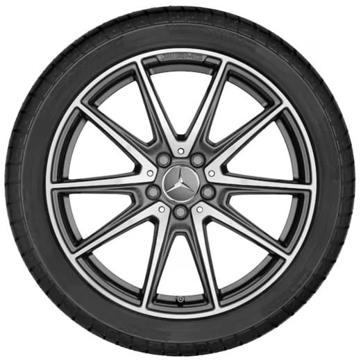 Jantes 19/20 pouces AMG GT C190 R190 à 5 doubles branches gris titane | A1904011000/0600 7X21