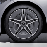 Jeu de jantes AMG 18 pouces Classe C 206 roue 5 doubles branches gris tantale tourné brillant
