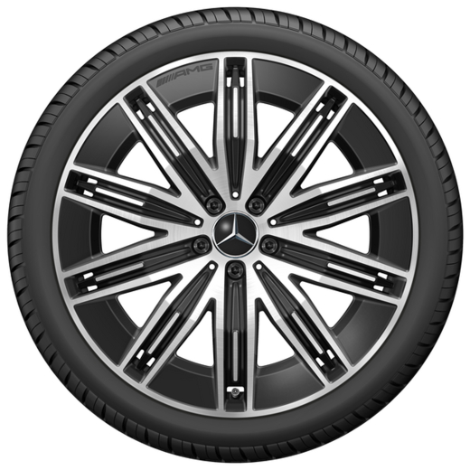 Jeu de jantes AMG 21 pouces EQE SUV X294 multibranches noir | A2944011200 7X23-X294