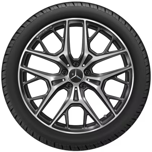 Jantes AMG Classe S berline W223 20 pouces noir poli tourné d'origine Mercedes-AMG | A2144015500/2234018400 7Y75