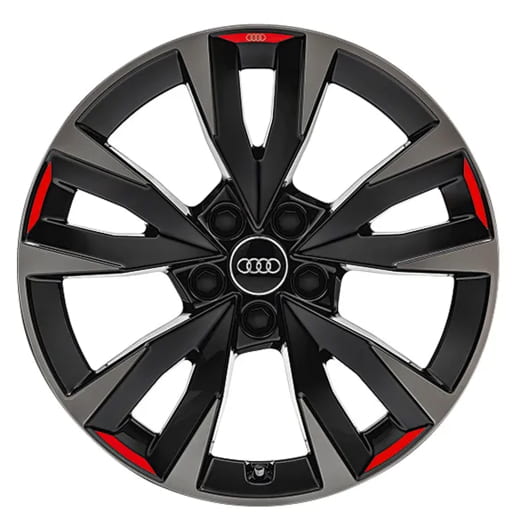 Jantes Audi A3 8Y 18 pouces noires à 5 doubles branches d'origine | 8Y0071498 AX1-A3