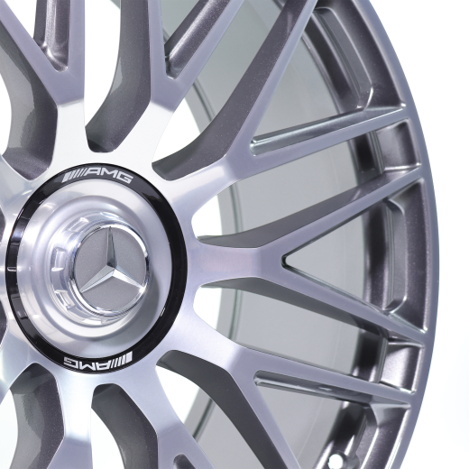 Jantes forgées AMG 23 pouces GLS X167 à branches croisées gris titane | A1674018500/8600-7X21