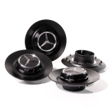 Jeu de cache moyeu AMG pour jantes forgées noir mat GLE 167 original Mercedes-Benz