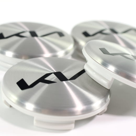 Cache moyeu lot argent 50mm nouveau logo Kia d'origine | 66400ADE91SIA-Set