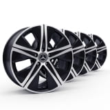 Set de jantes 18 pouces GLE V167 5 trous Aero noir brillant Original Mercedes-Benz
