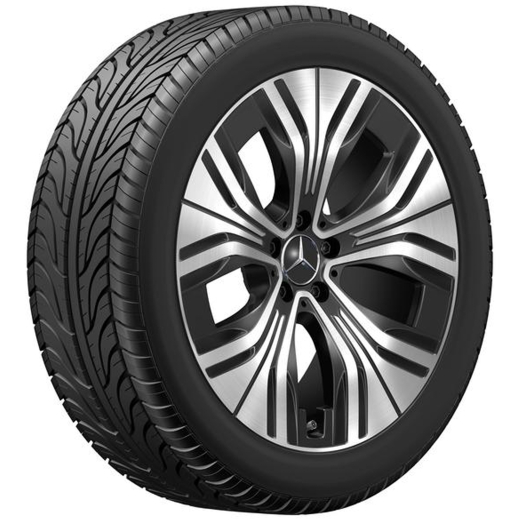 Jeu de jantes 20 pouces EQE SUV X294 5 branches noir argent | A2944010600 7X23-X294