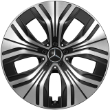 Jeu de jantes 20 pouces EQE SUV X294 5 branches noir argent brillant Original Mercedes-Benz