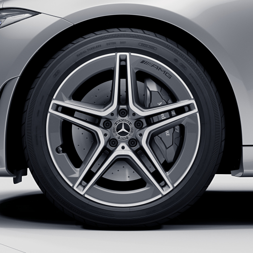 Jeu de jantes AMG 19 pouces à 5 doubles branches gris CLS C257 original Mercedes-Benz | A2574013000/1600-7X44