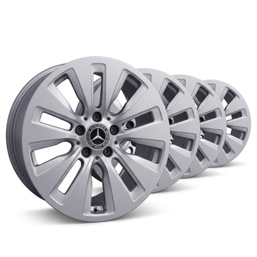 Llantas 17 pulgadas Clase C 206 rueda de 10 orificios plata original Mercedes-Benz | A2064017000-7X45