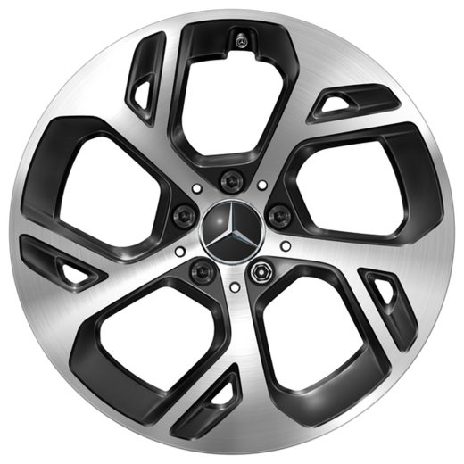 Juego de llantas 18 pulgadas GLC Coupé Hybrid C254 negro Aero de 5 radios original | A2544014700/0100 7X23-C254