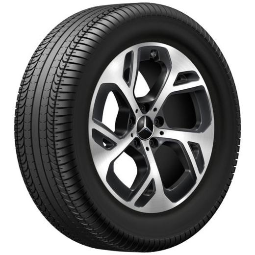 Juego de llantas 18 pulgadas GLC Coupé Hybrid C254 negro Aero de 5 radios original | A2544014700/0100 7X23-C254