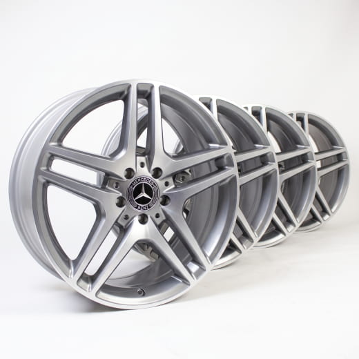 Juego de llantas de 18 pulgadas SLC R172 original Mercedes-Benz plata palladium | A1724011602/17027X19