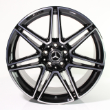 Juego de llantas AMG 19 pulgadas Clase C 206 rueda de 7 radios dobles negro torneado brillante Original Mercedes-Benz