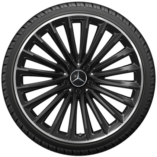 Juego de llantas AMG de 21 pulgadas EQE V295 negro | A2954012500/26007X72