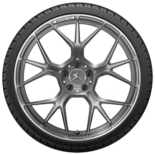 Juego de llantas forjadas AMG 21 pulgadas AMG GT C192 gris Himalaya mate Original Mercedes-AMG | A1924011300/400 7X70
