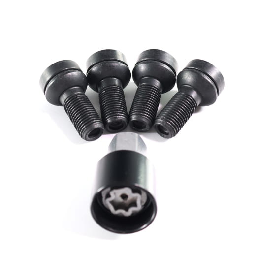 Juego de tornillos antirrobo ruedas | negro | 14 x 1,5 x 27 | Original Mercedes-Benz | A0019901607