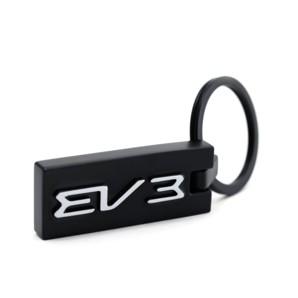 Key fob EV3 lettering black metal Genuine KIA