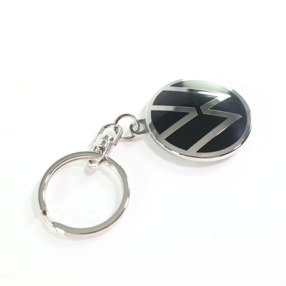Keychain New VW Logo black chrome Genuine Volkswagen | 000087010BQ