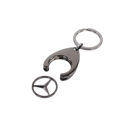 Keychain shopping-chip Mercedes Star black | B66956287
