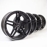 Ensemble de jantes AMG 19 pouces CLA 45 118 à 5 doubles branches noir original Mercedes-AMG