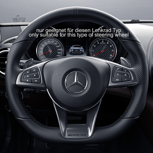 Embellecedor del volante AMG Nightpaket negro original Mercedes-Benz | Night-Interieur-Set