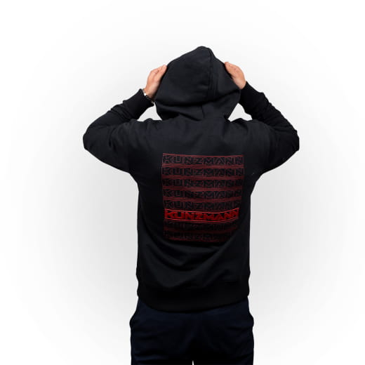 Kunzmann Hoodie Limited Edition nero rosso | KNZHoodie90J