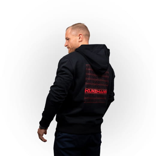Kunzmann Hoodie Limited Edition nero rosso | KNZHoodie90J