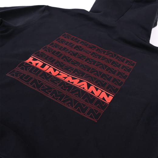 Sweat à capuche Kunzmann édition limitée noir rouge | KNZHoodie90J