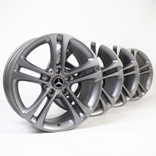 Juego de llantas original Mercedes-Benz A-Klasse W177 de 17 pulgadas gris himalaya mate | A17740104007X68-177