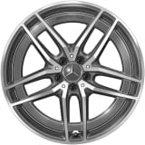 Llantas de 20 pulgadas AMG GT 43 C192 de 5 radios dobles color gris tantalio