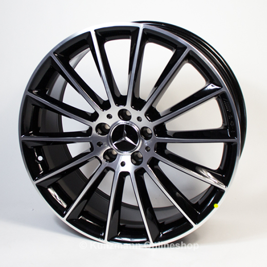 Juego de llantas AMG multirradio de 20 pulgadas CLS C257 original Mercedes-Benz negro brillante | A2574011900/2000-7X23