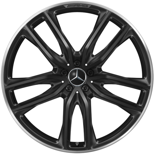 Llantas AMG de 23 pulgadas GLS X167 negras de 5 radios dobles | A1674017700/-7800 7X72
