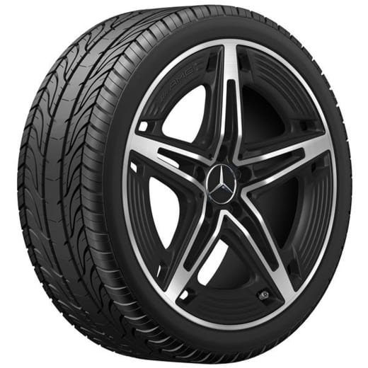 Llantas CLA 45 AMG 19 pulgadas C118 X118 negro mate torneado brillante | A1184010700 7X36-Satz