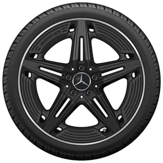 Llantas CLA 45 AMG 19 pulgadas C118 X118 negro mate Original Mercedes-AMG | A1184010700 7X71-Satz
