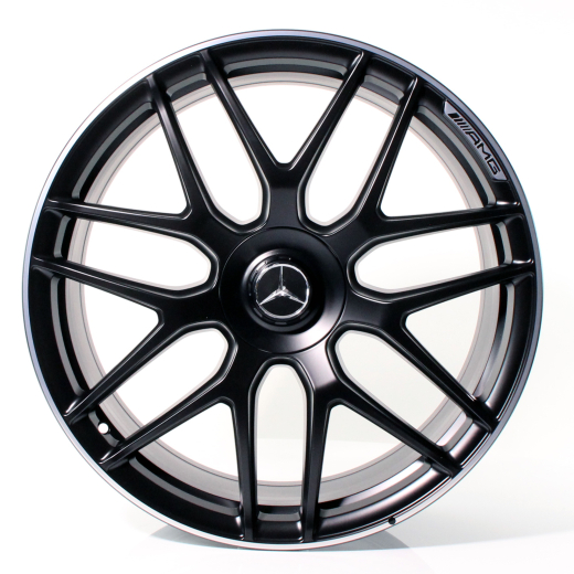 63 AMG llantas forjadas negras de 22 pulgadas GLE V167 radios cruzados | A1674014400/4500-7X71