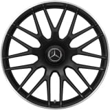 Llantas forjadas AMG GTC C190 R190 de 19/20 pulgadas, radios cruzados, negro mate
